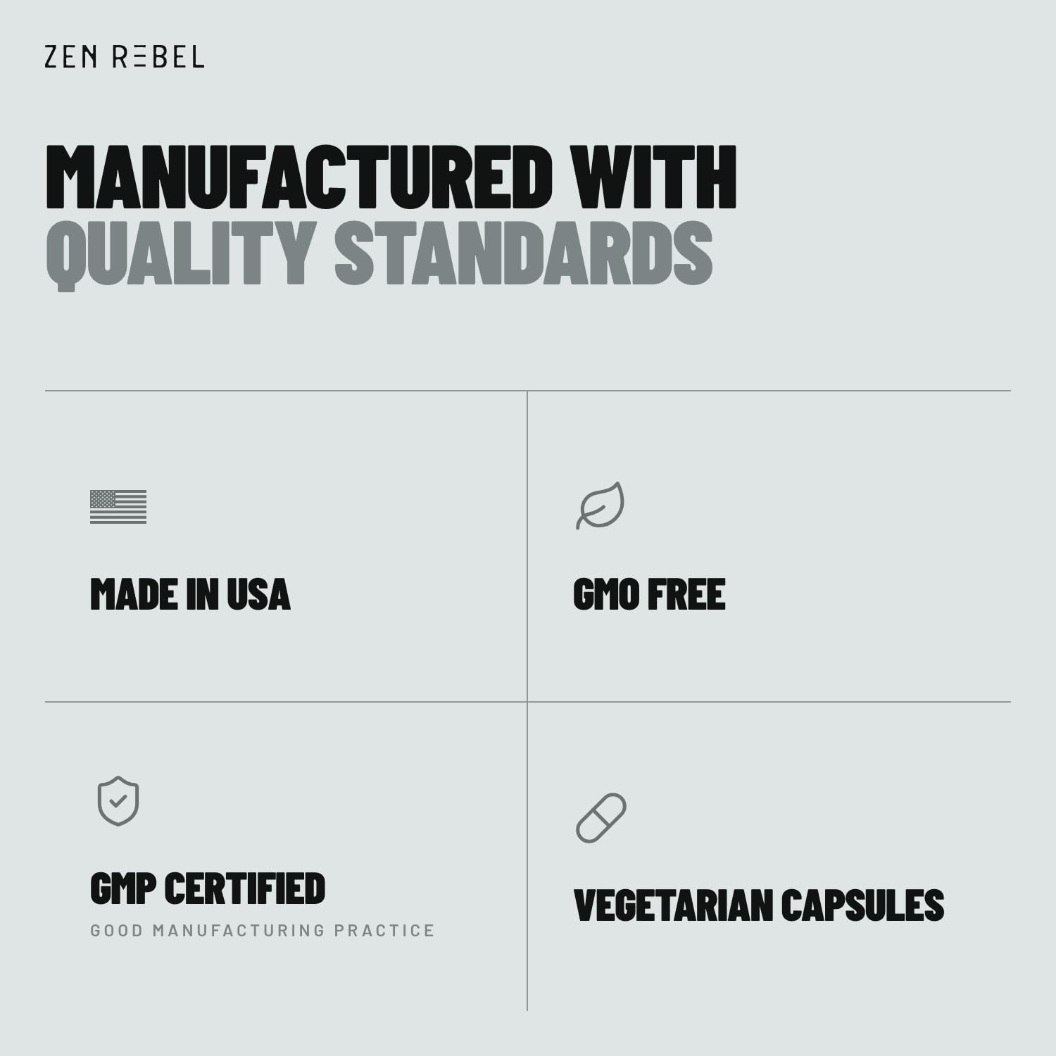 ZEN REBEL Deep packaging and label detail