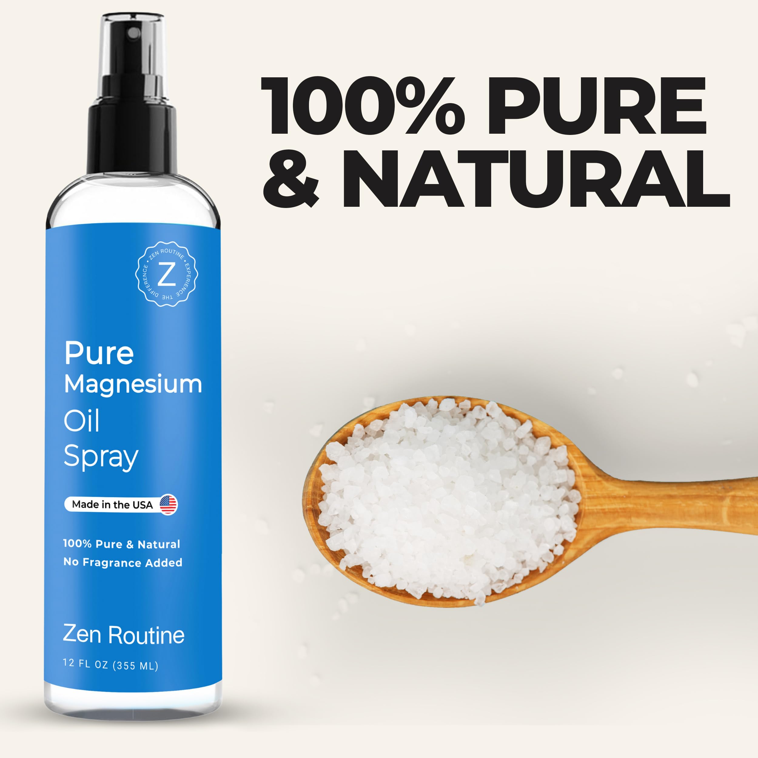 Zen Routine Magnesium Spray 340g back view