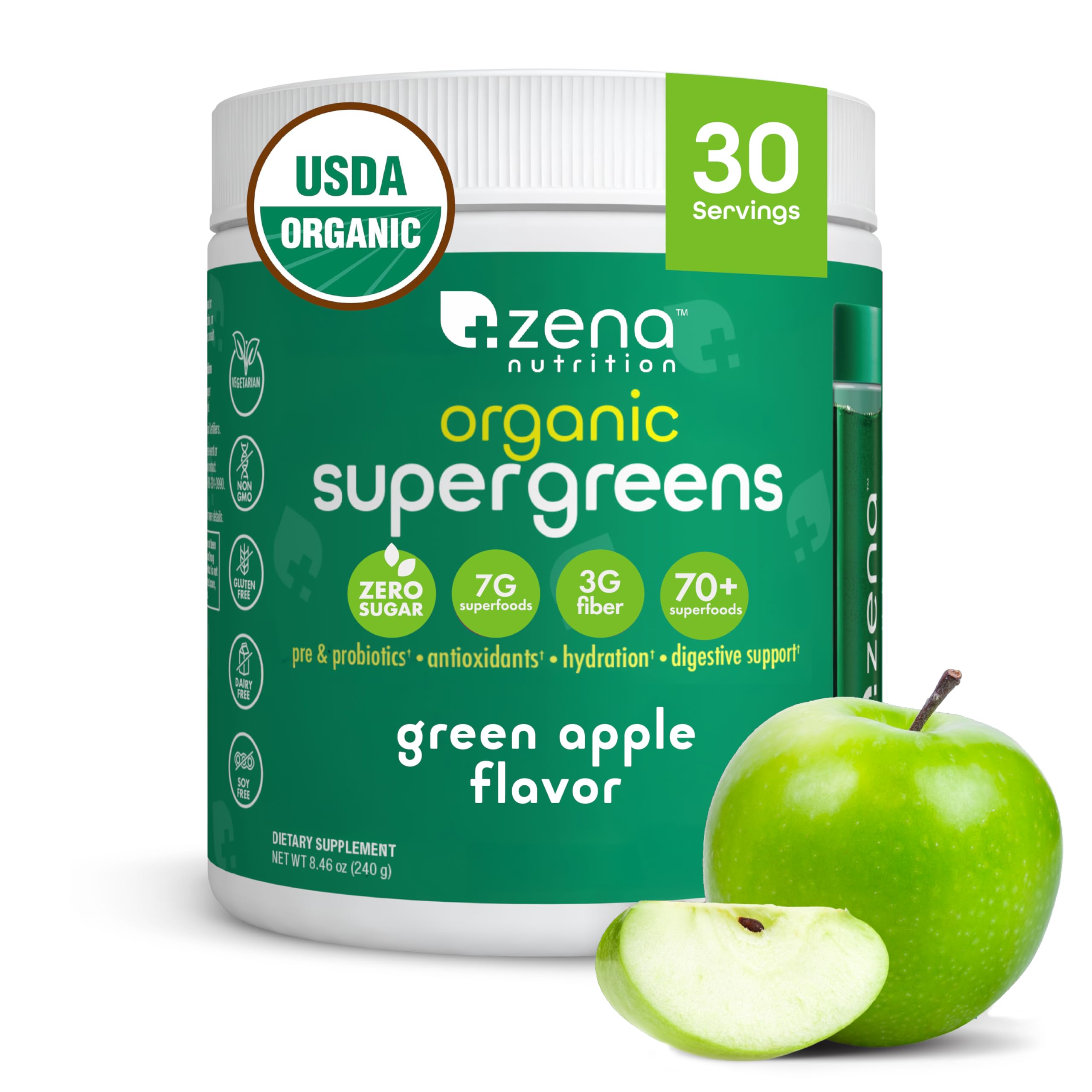 Zena Nutrition Alfalfa Superfood Powder 290g front view