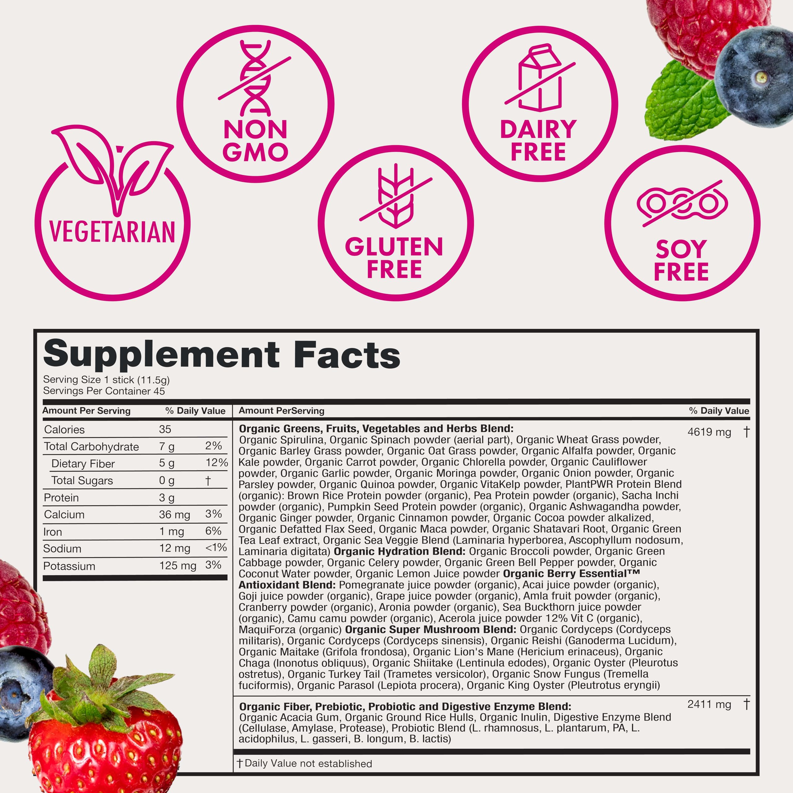 Zena Nutrition Alfalfa Supplement 544g on a wooden table