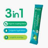 Zena Nutrition Organic Supergreens Energy + Hydration stick pack back view