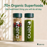 Zena Nutrition Organic Supergreens Powder 299g mixed berry flavour scoop