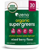 Zena Nutrition Organic Supergreens Powder 299g packaging front view