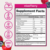 Zena Nutrition Organic Supergreens Powder stick packs in a gym bag