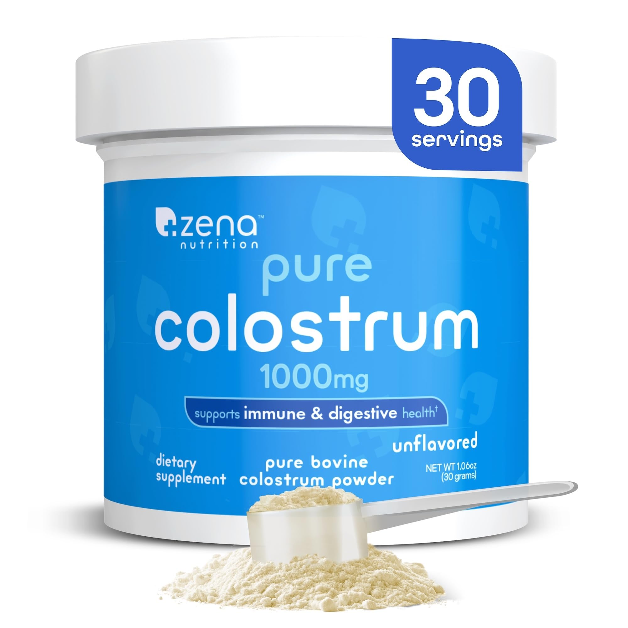 Zena Nutrition Pure Colostrum Powder 91g front view
