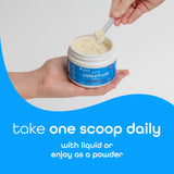 Zena Nutrition Pure Colostrum Powder in a kitchen setting