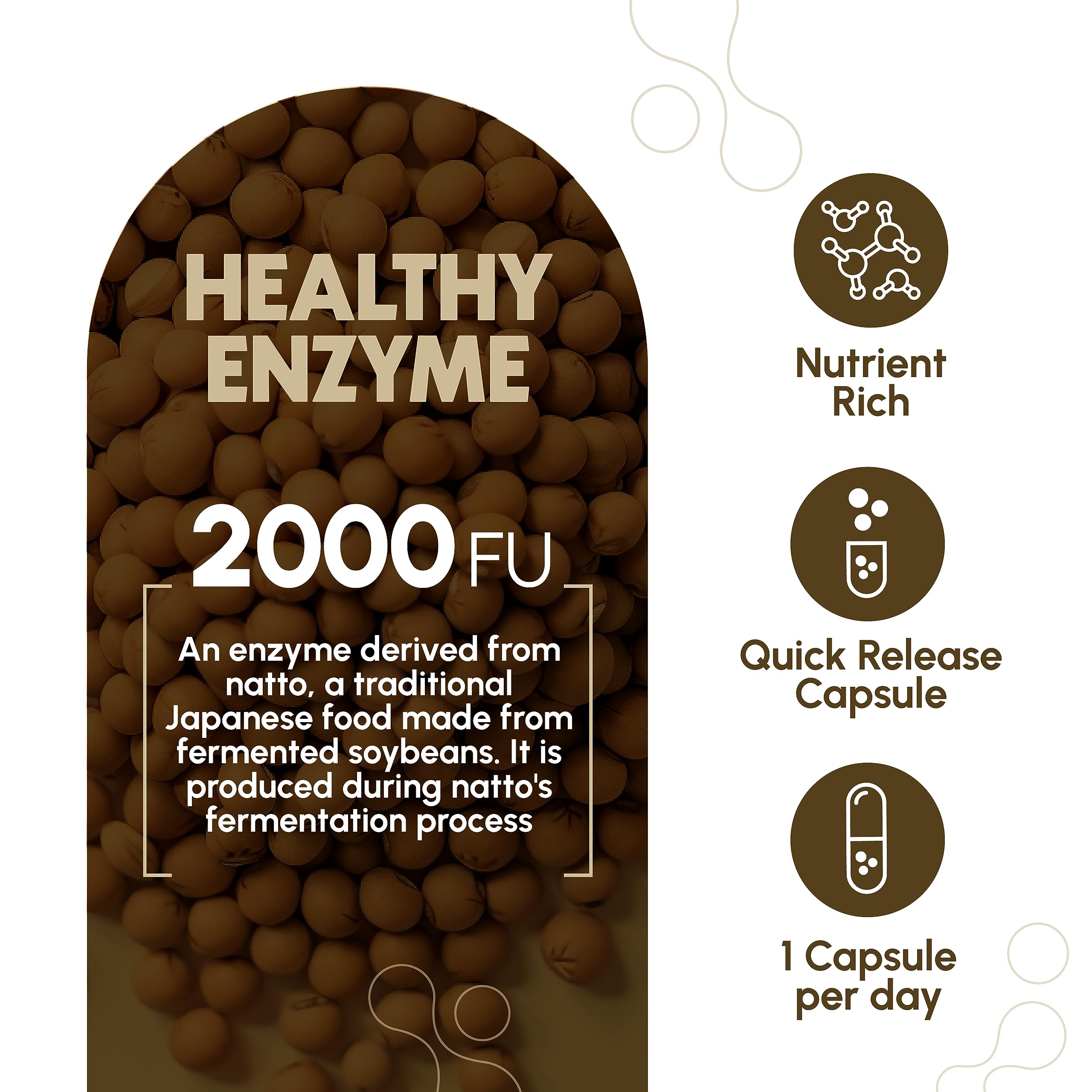Zenavea Nattokinase bottle side view with label