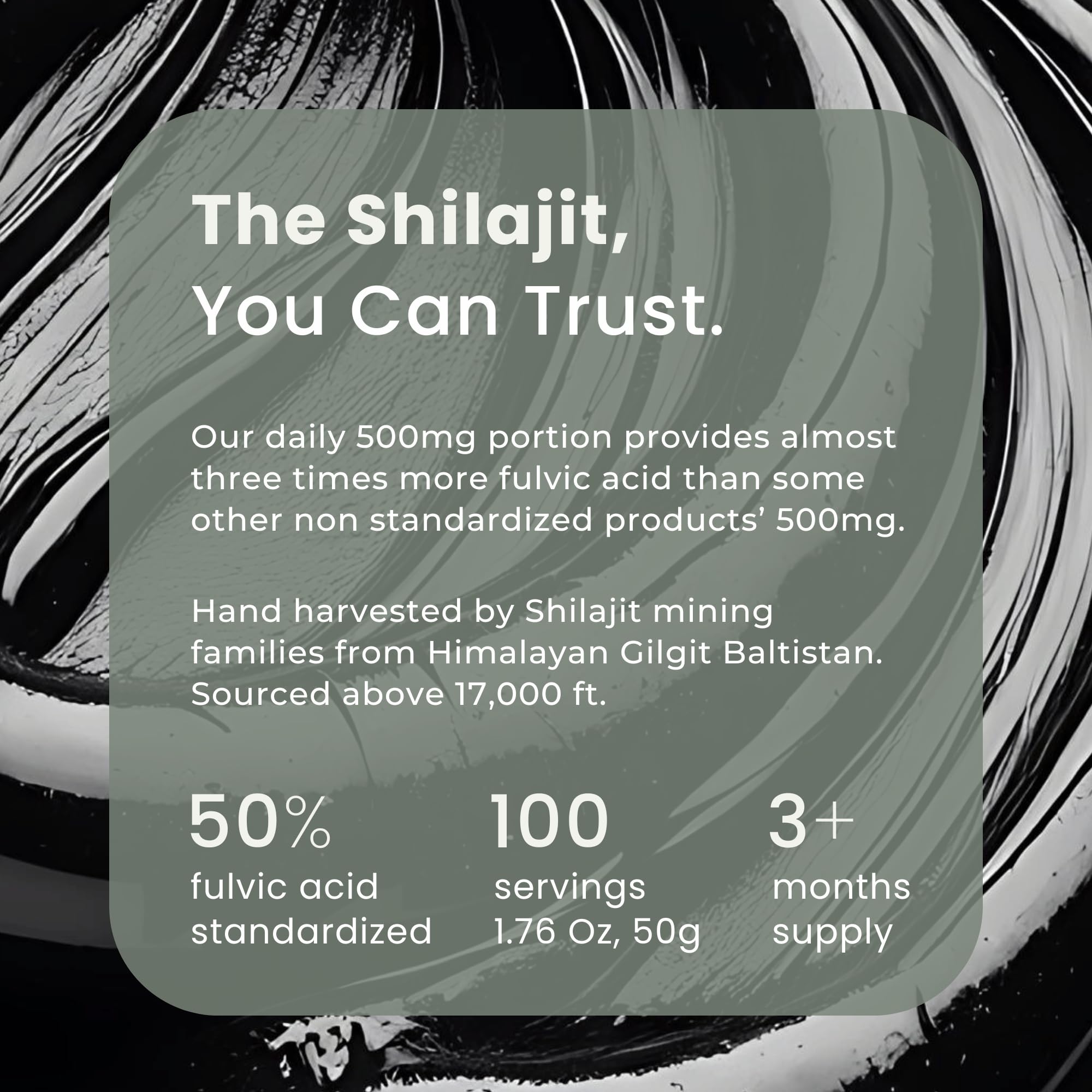 zenbioni Natural Himalayan Shilajit Resin jar side view