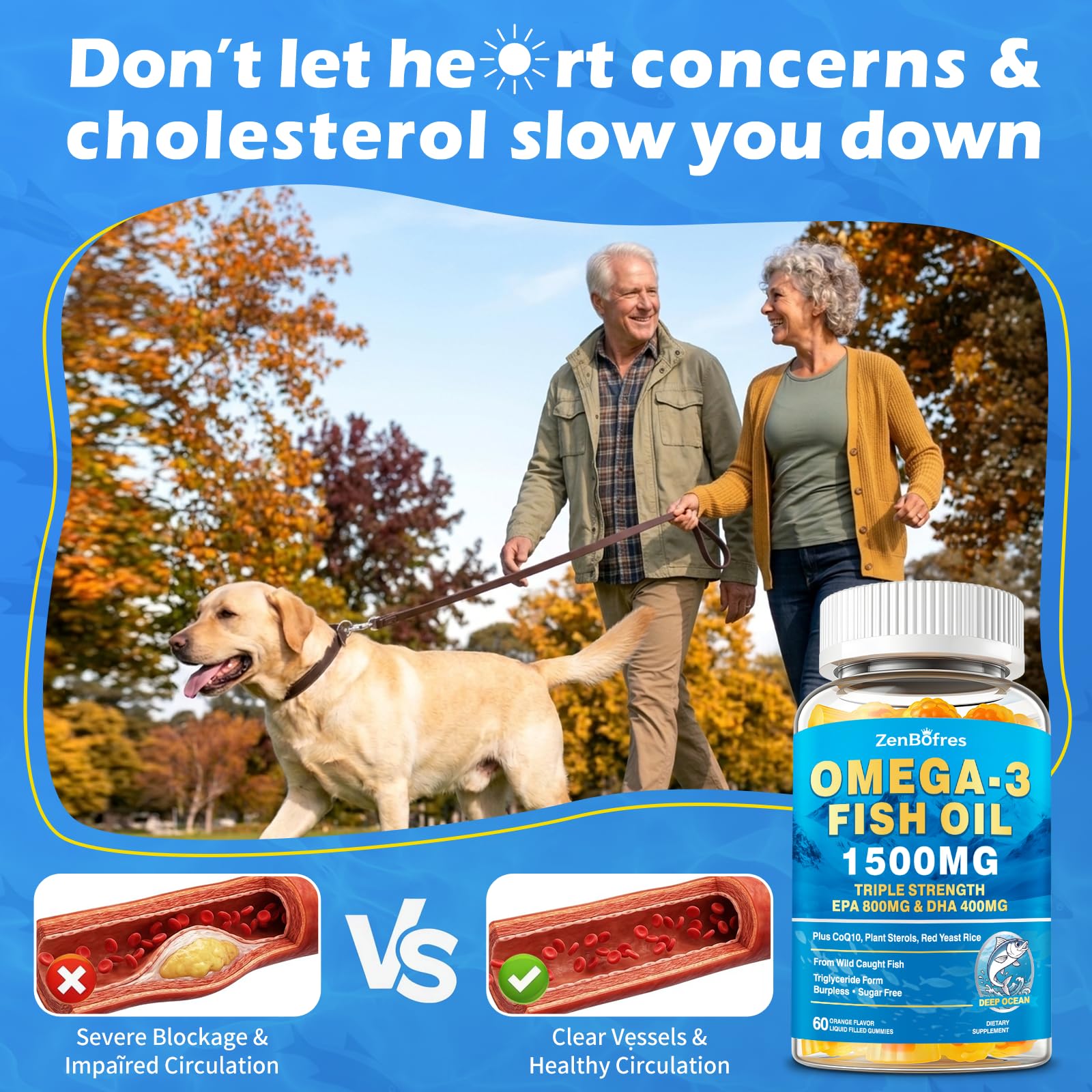 ZenBofres Omega-3 Fish Oil Gummies in a hand