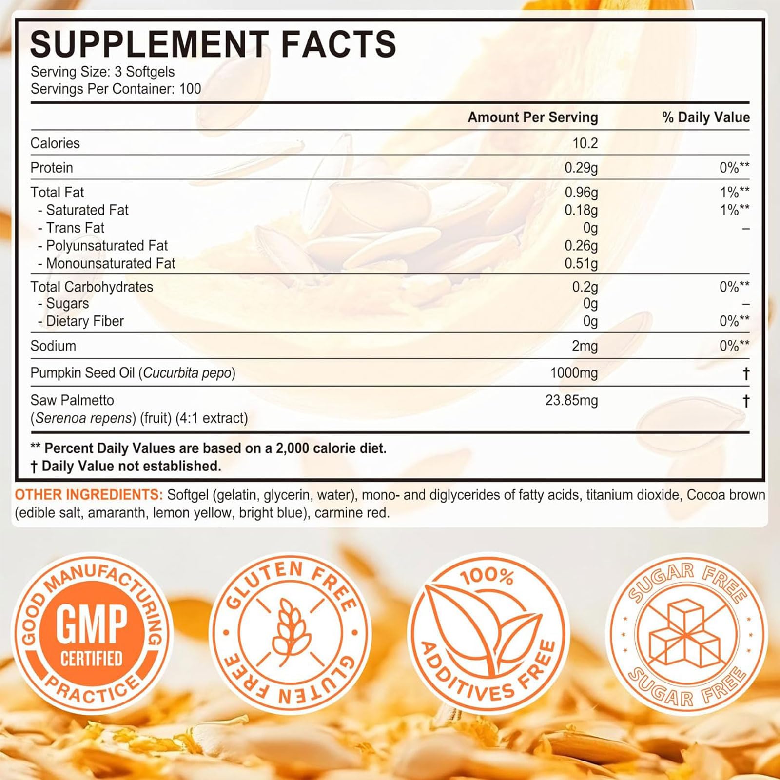 Zenbora Pumpkin Seed Oil 399g displayed with fresh ingredients