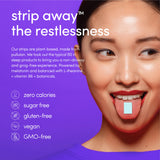 ZENERGY Sleep Strips back view with nutritional information