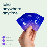 ZENERGY Sleep Strips lifestyle shot with a daily wellness setting