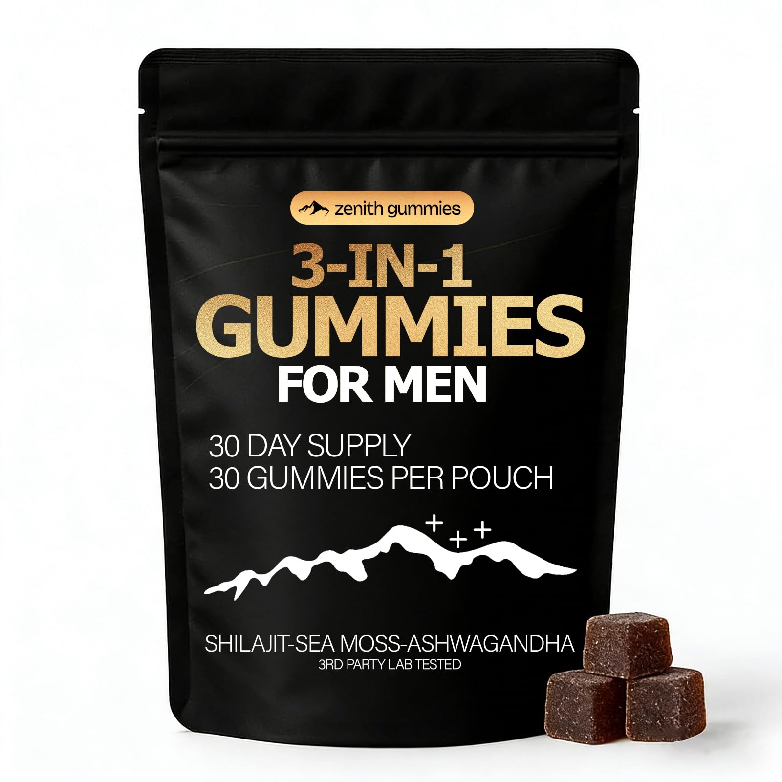 Zenith Gummies 3-in-1 Men's Vitality Gummies front view