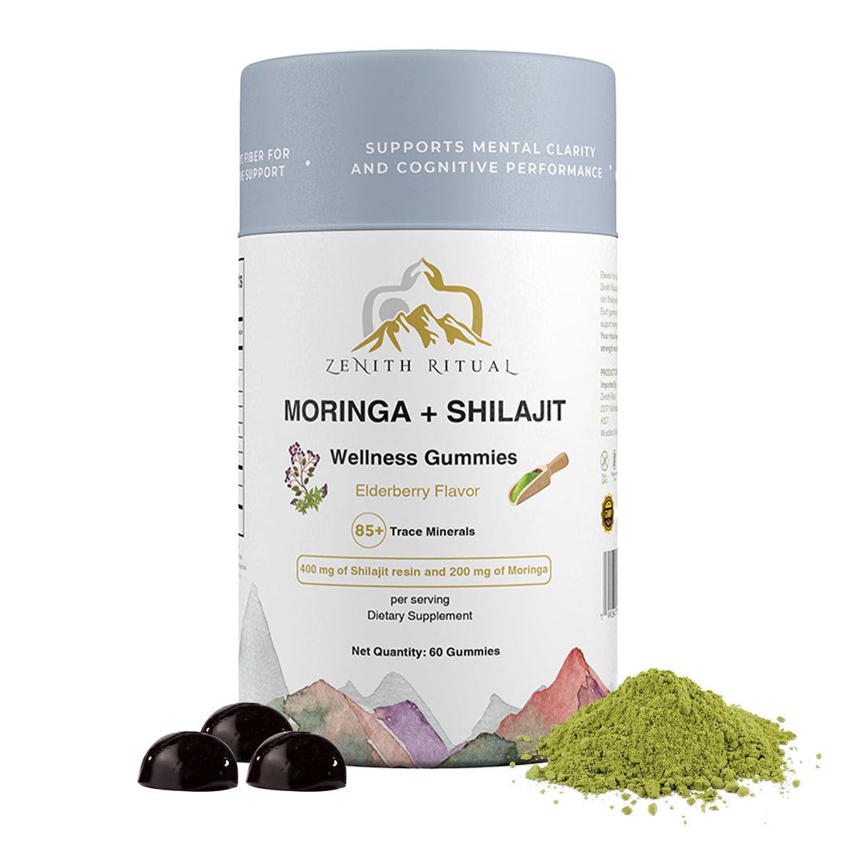 ZENITH RITUAL Shilajit Gummies front view packaging