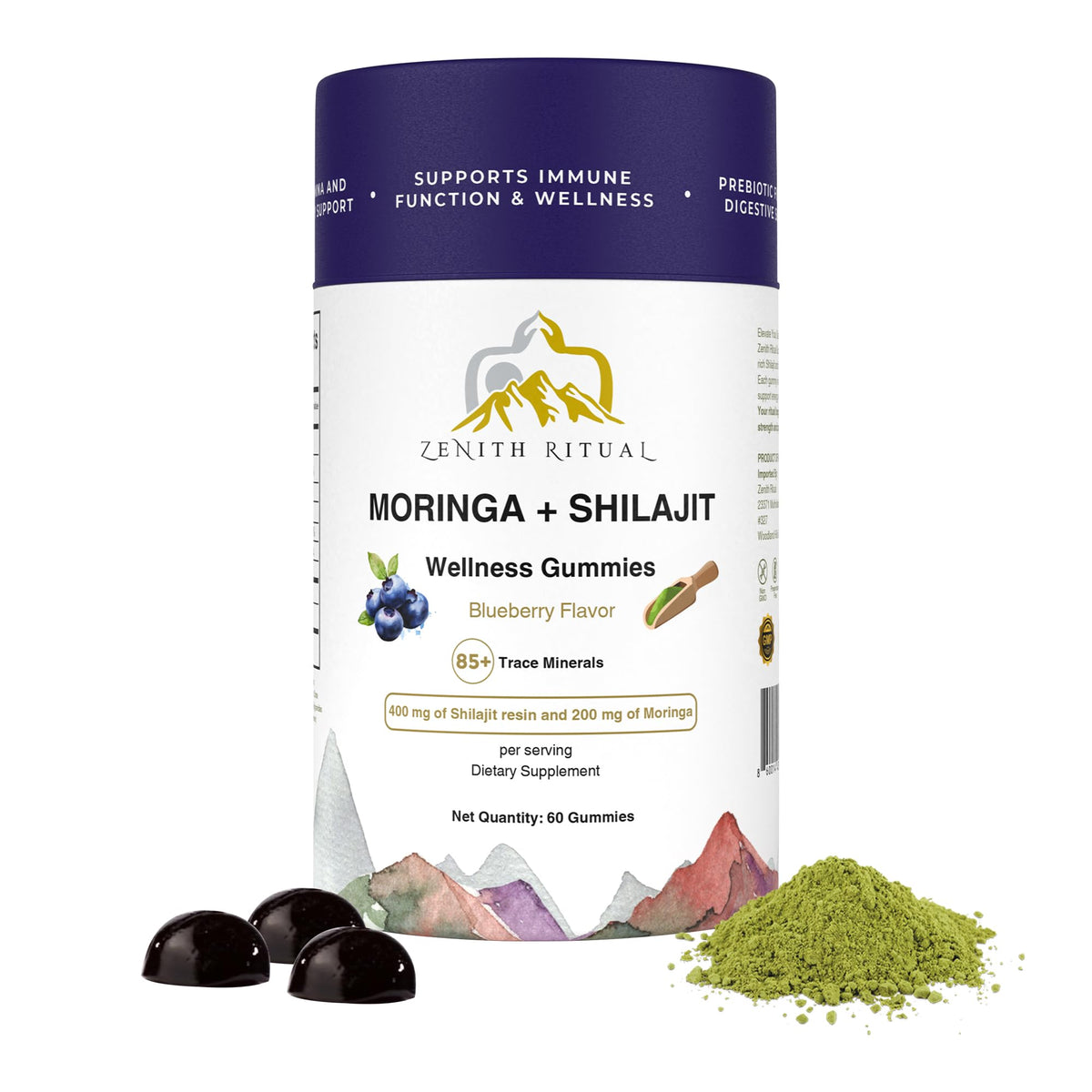 ZENITH RITUAL Shilajit Gummies front view packaging
