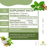 Zenith Vitality Ashwagandha bottle with label