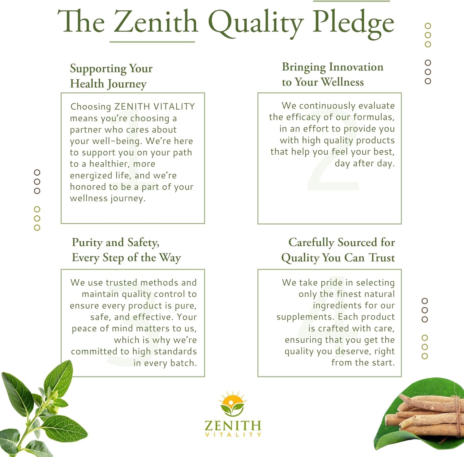 Zenith Vitality Ashwagandha packaging side view