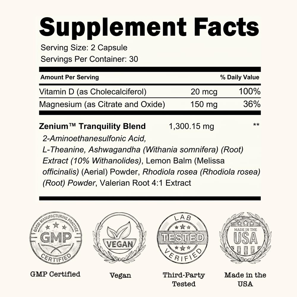 Zenium Sarpagandha Supplement bottle with natural background