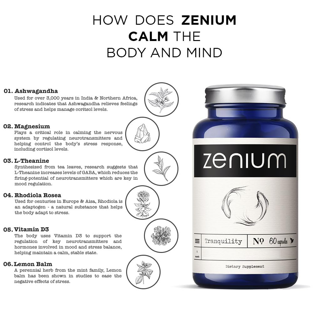 Zenium Sarpagandha Supplement ingredients list on packaging