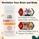 ZenixZephir BrainMemo+ Bacopa Monnieri supplement on a wooden table