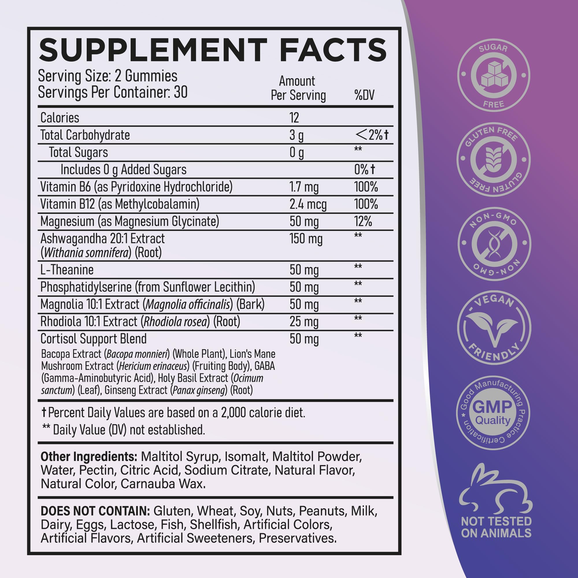 ZeniZest Cortisol Reducer Gummies with a glass of water