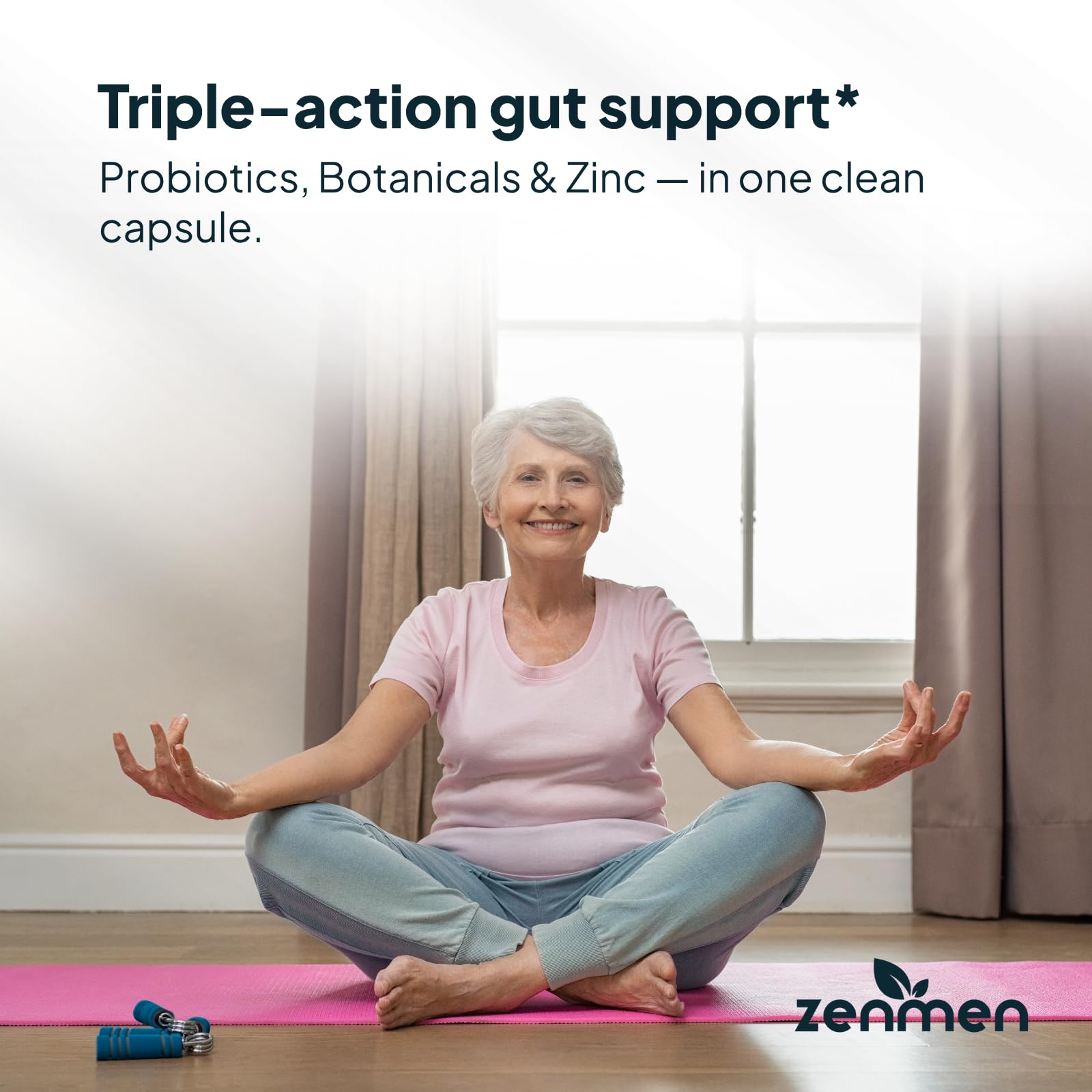 Zenmen H.Pylori Support Probiotic Capsules on wooden table