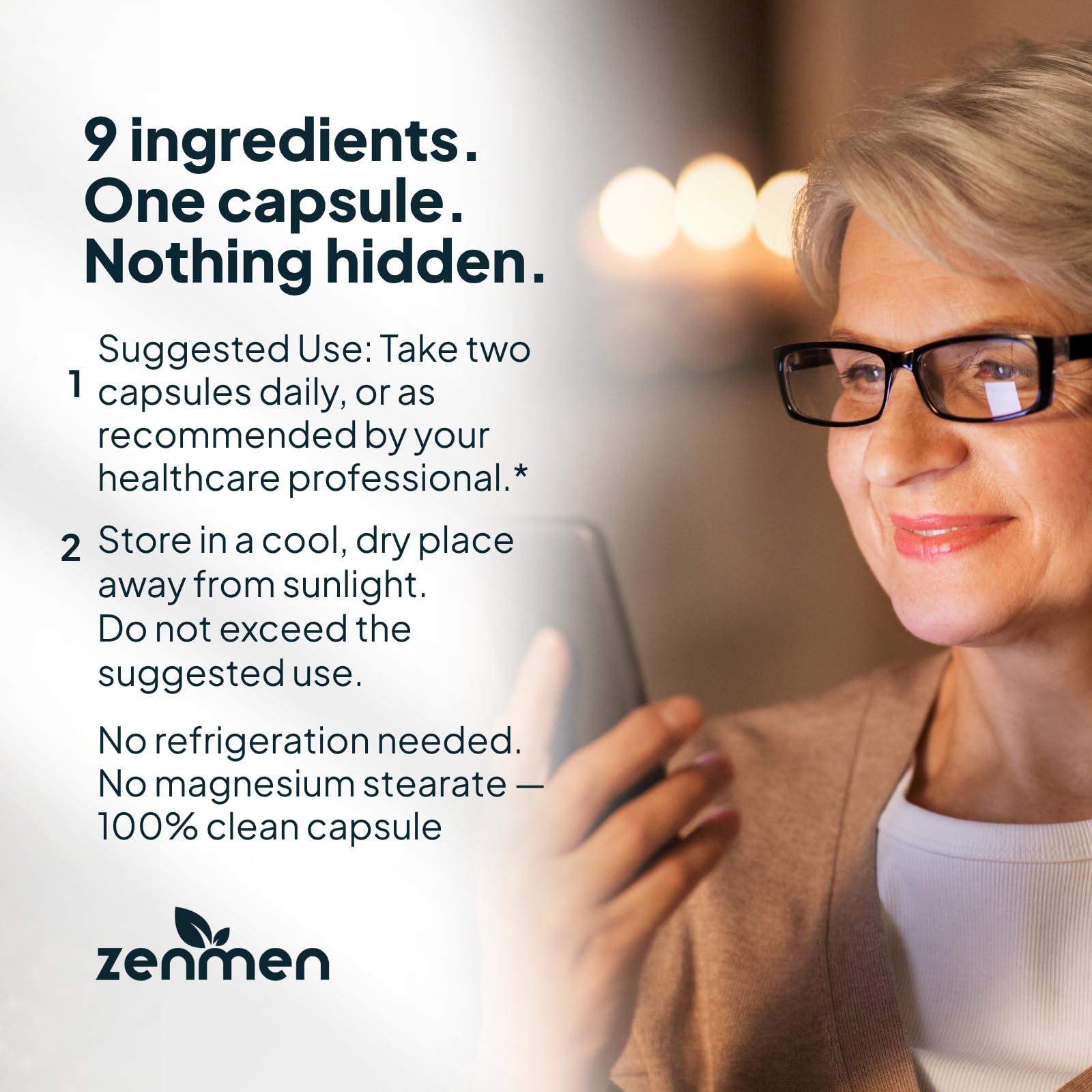 Zenmen H.Pylori Support Probiotic Capsules side view