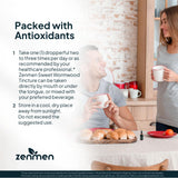 Zenmen Sweet Wormwood Liquid Extract back view with ingredient list