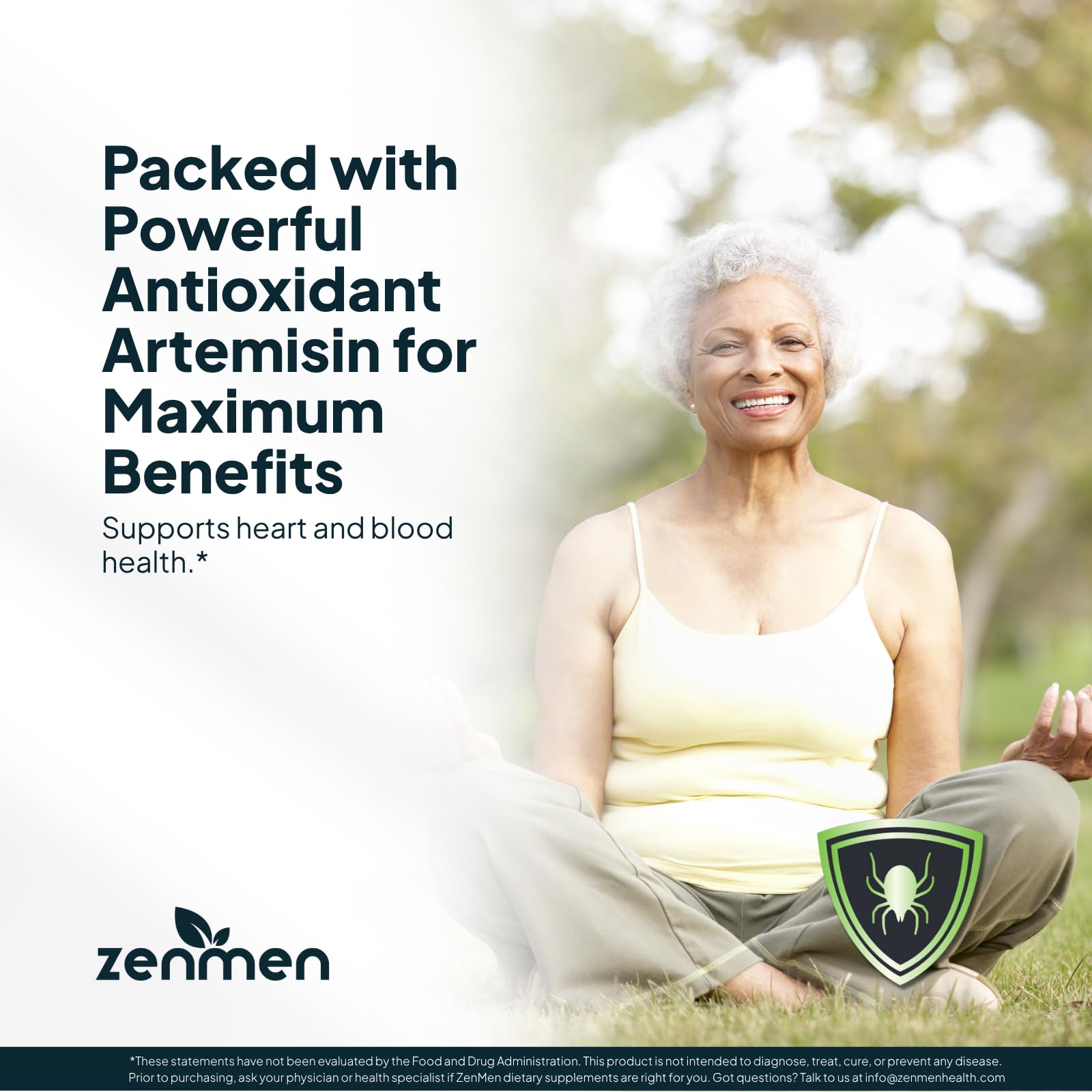 Zenmen Sweet Wormwood Liquid Extract dropper in use