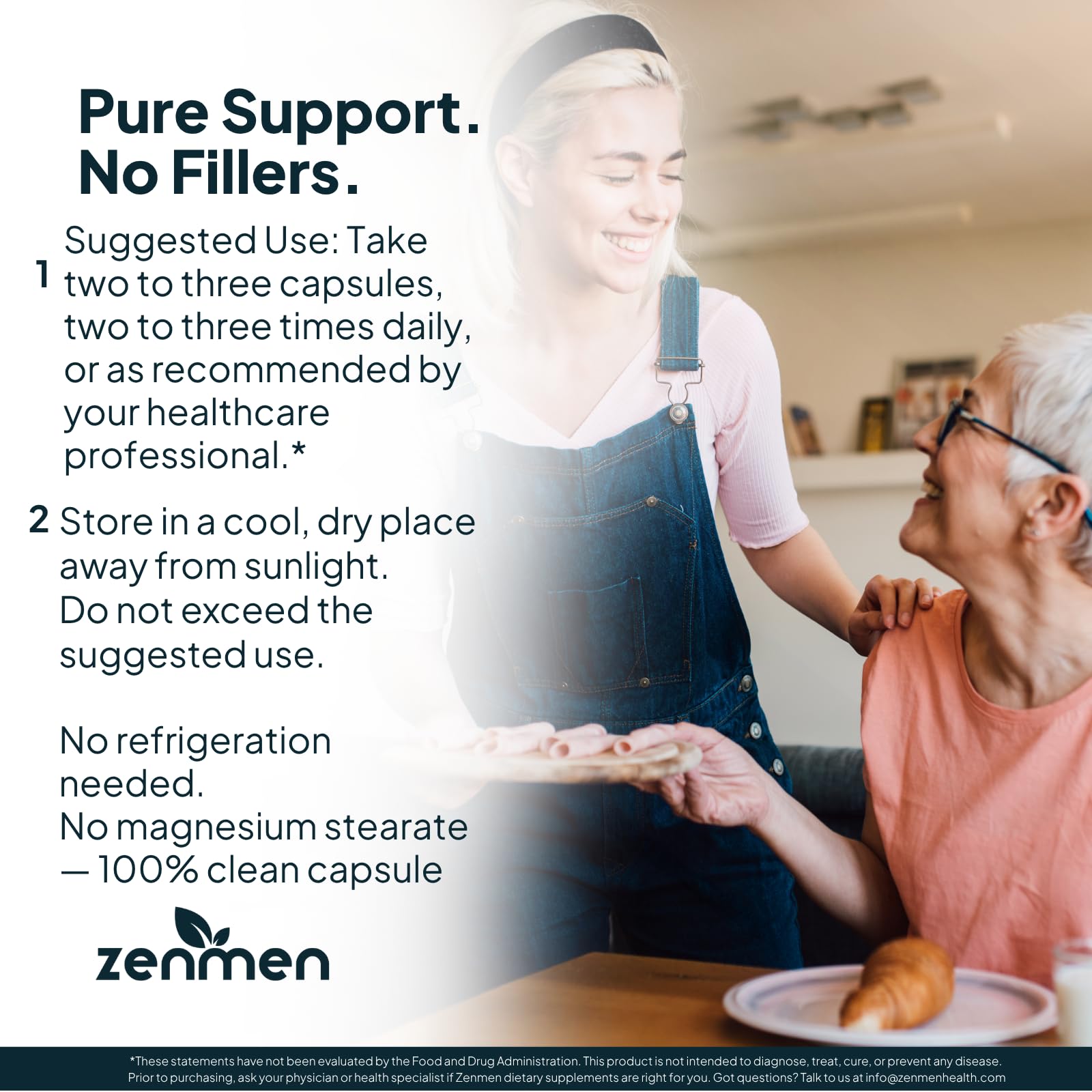 Zenmen Tick daily wellness Support Capsules bottle with cap