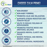 ZenNutri Calm Valerian Root Supplement packaging with ingredients list