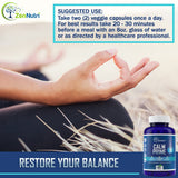 ZenNutri Calm Valerian Root Supplement with a glass of water