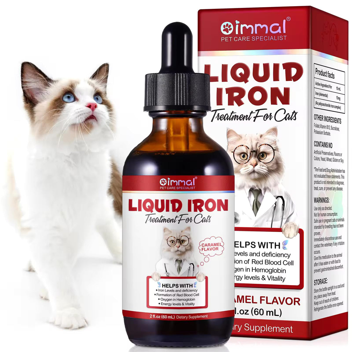 Zenpaws Liquid Iron Supplement for Cats 118g front view