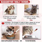 Zenpaws Liquid Iron Supplement for Cats with measuring spoon