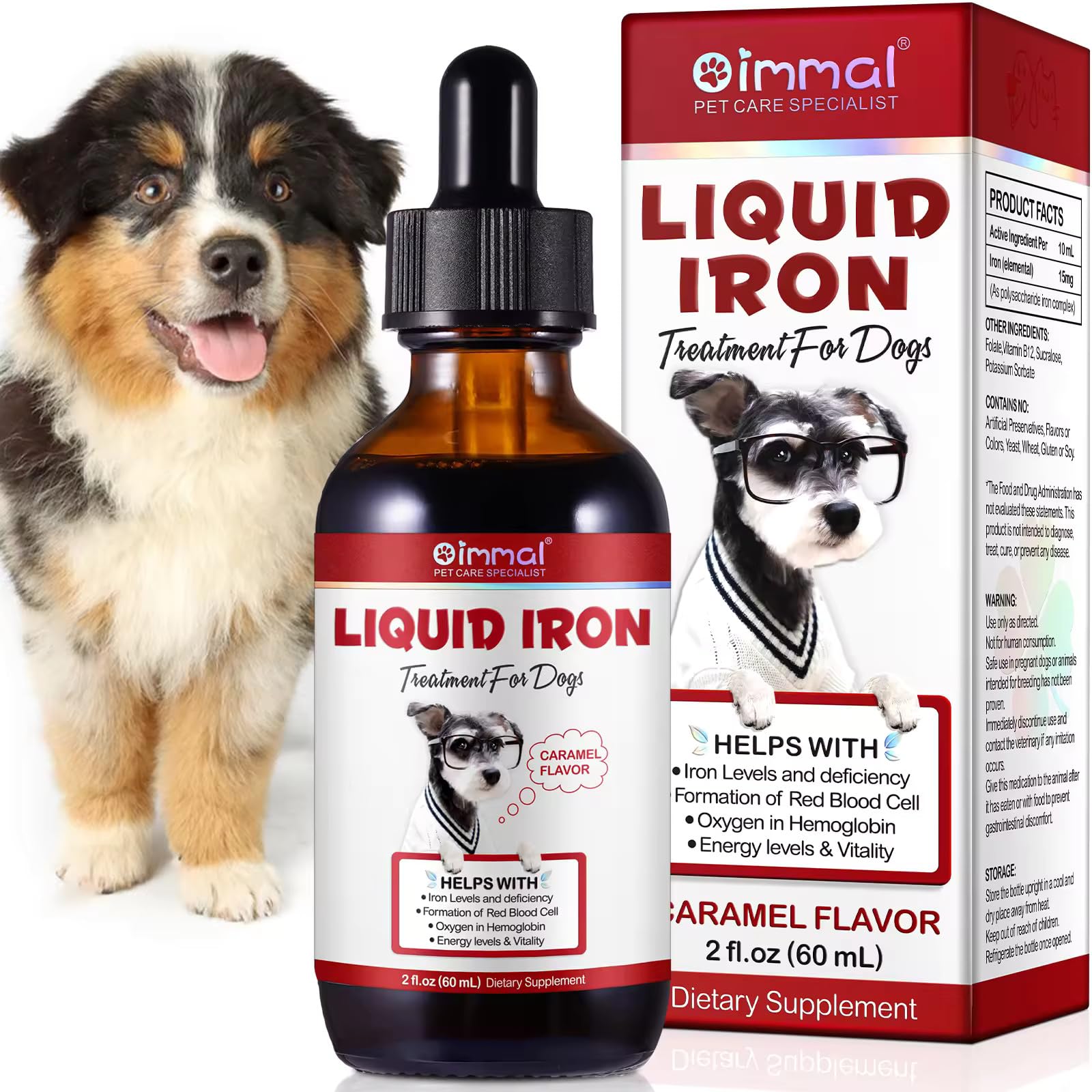 Zenpaws Liquid Iron Supplement for Dogs 181g front view