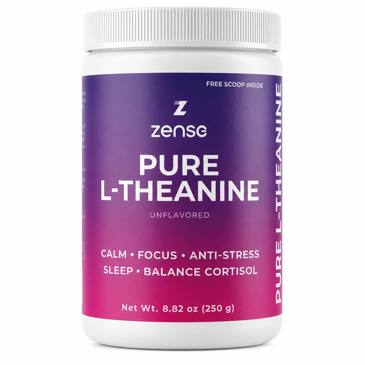 ZENSE Pure L-Theanine Powder 250g front view