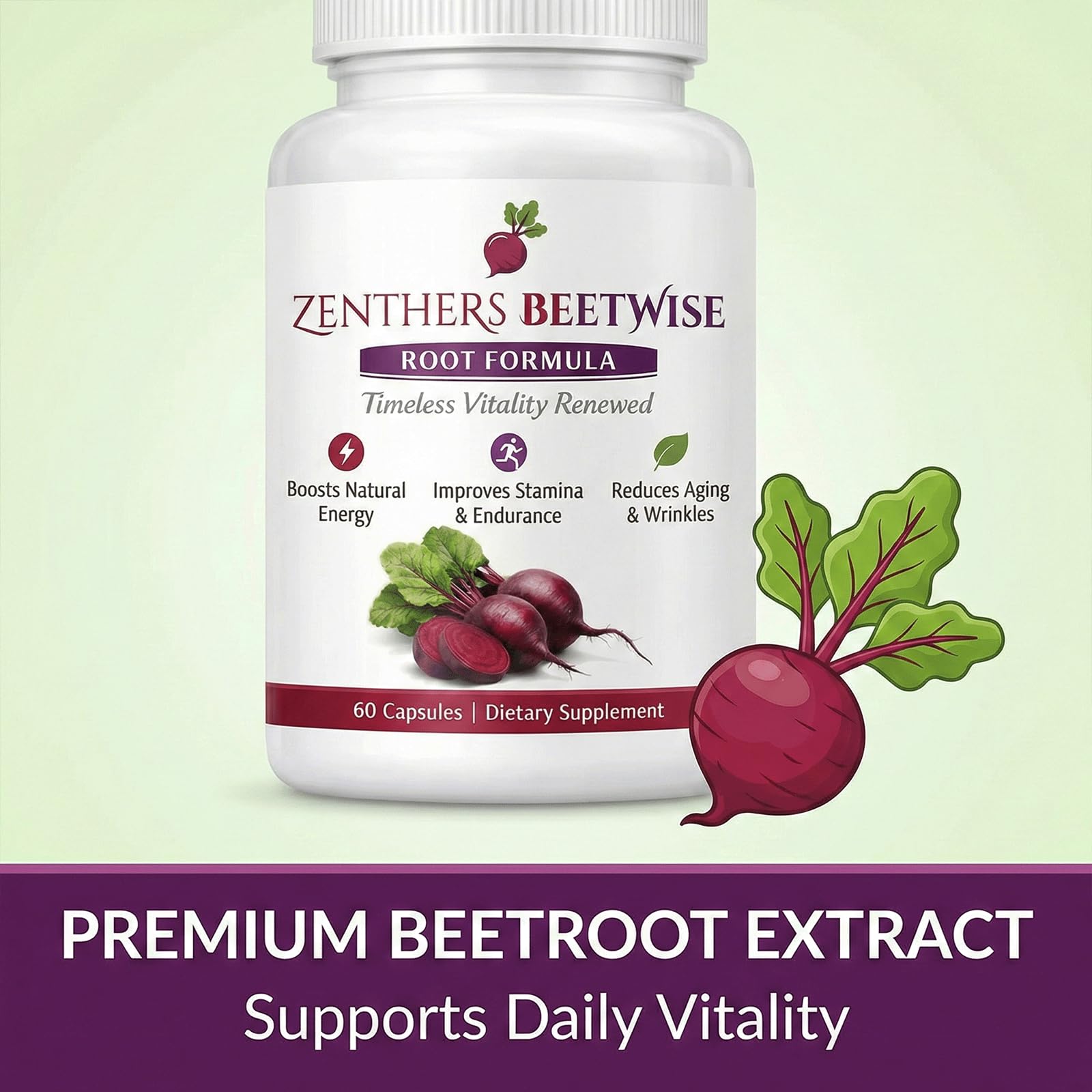 Zenthers Beetwise Beetroot Extract supplement packaging