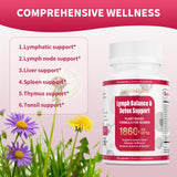 Zenthixion Lymphatic Support Supplement 91g back view with ingredients
