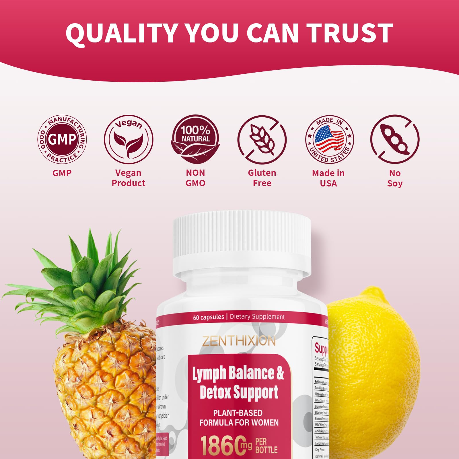 Zenthixion Lymphatic Support Supplement 91g packaging