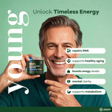 ZenUP NAD+ 1100MG Resveratrol capsules in hand