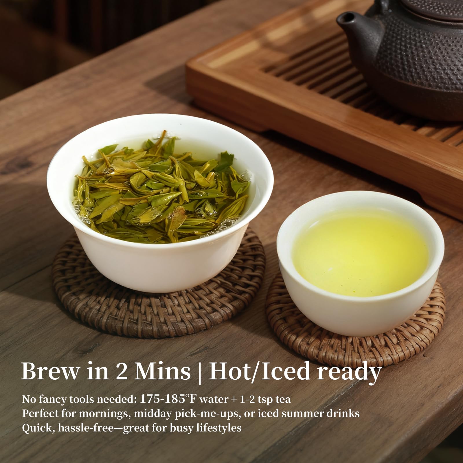 ZenVerdant Longjing Green Tea inside foil pouch