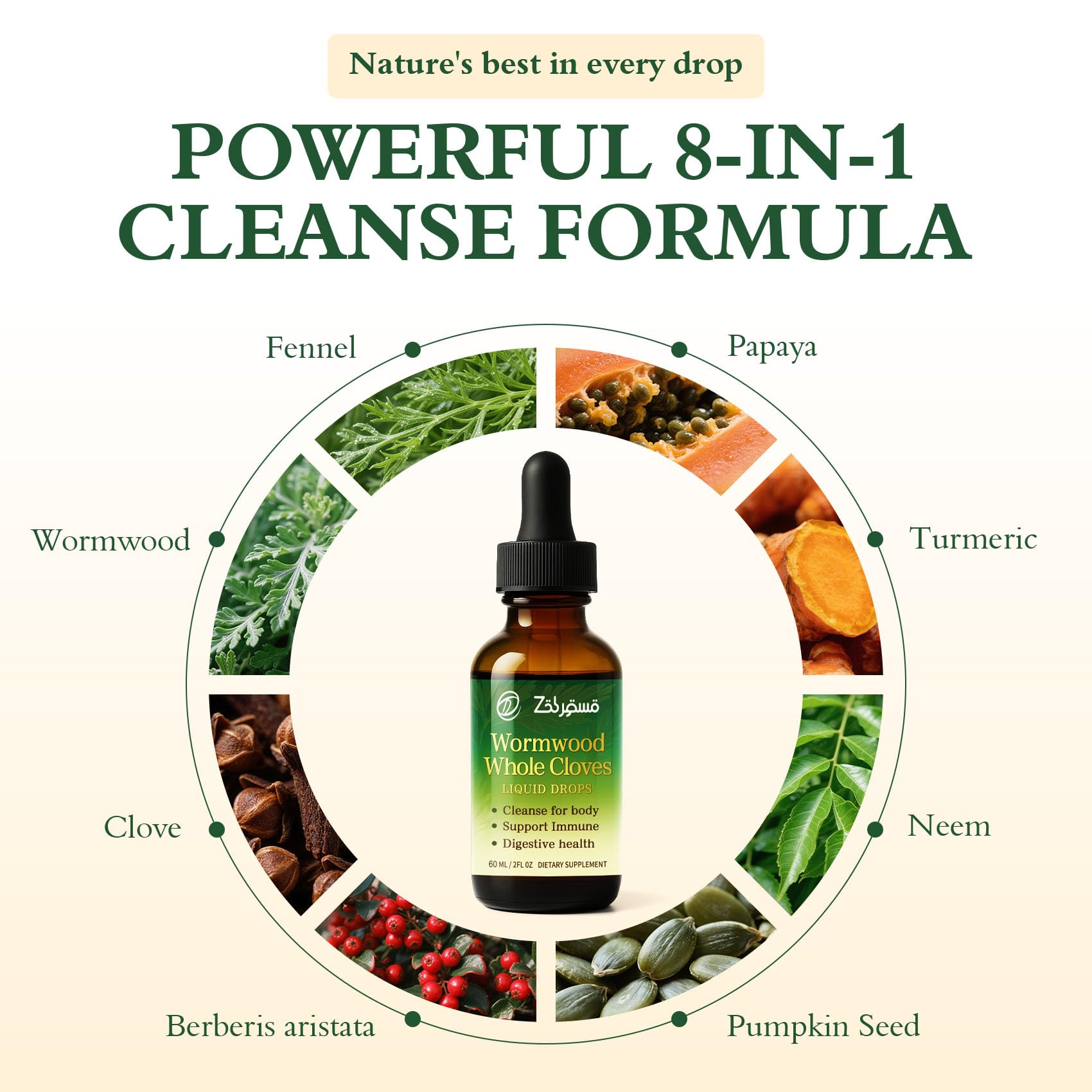 ZENVIVIAN Herbal Supplement Liquid Drops 60ml with dropper