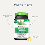Zenwise Health Vegan Omega 3-6-9 Supplement 525mg capsule close-up