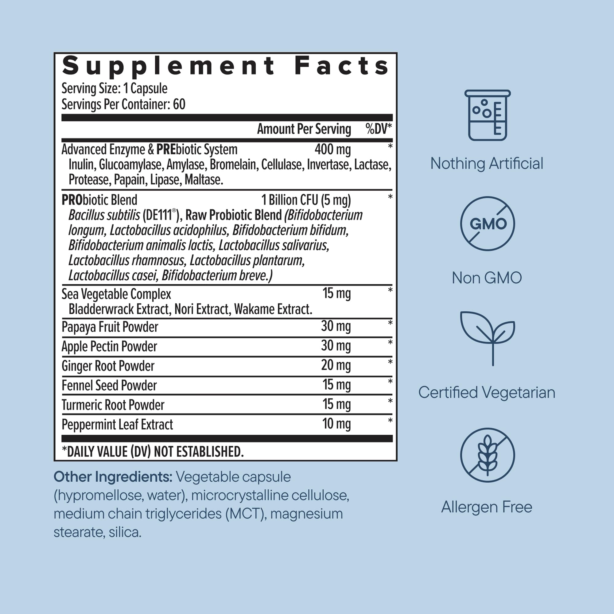 Zenwise Health Women's Probiotics + daily Enzymes bottle side view