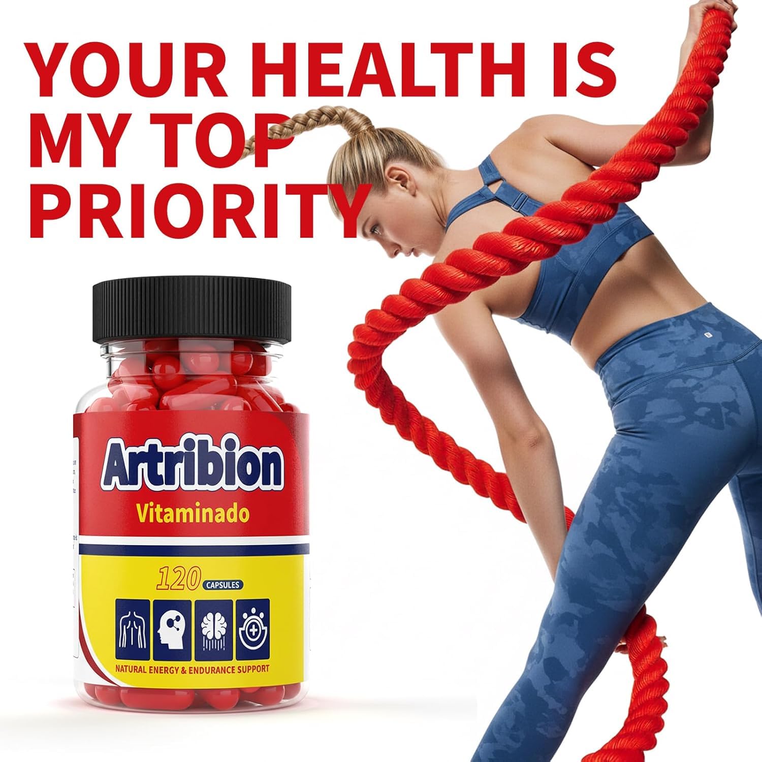 ZEROBREATH Artribion Vitaminado capsules on a table
