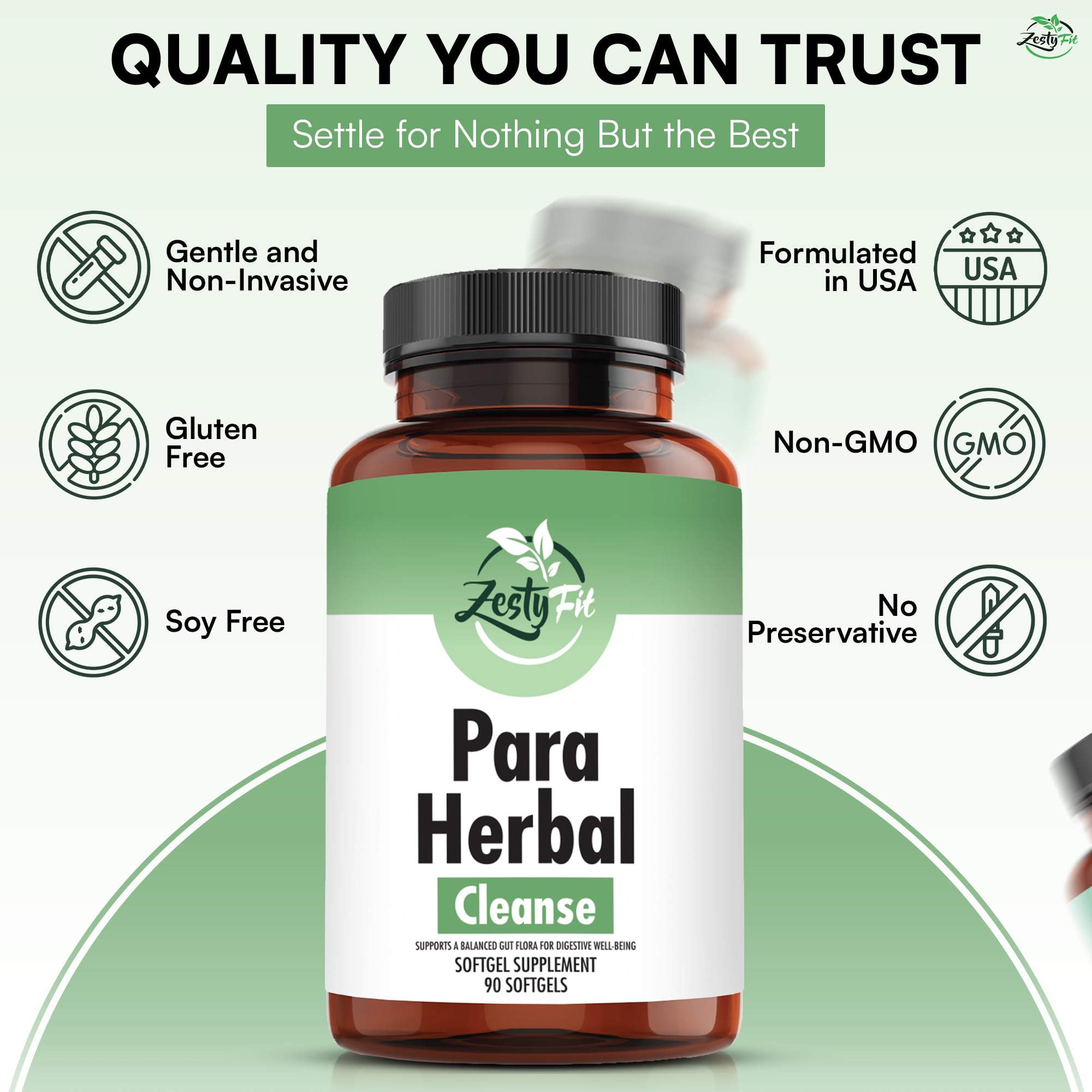 zestyfit Herbal Softgel Supplement in lifestyle setting