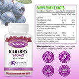 Zetelixia Bilberry Gummies showing the gummies inside the bottle