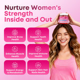 Zetelixia Calcium Gummies for Women side view of bottle