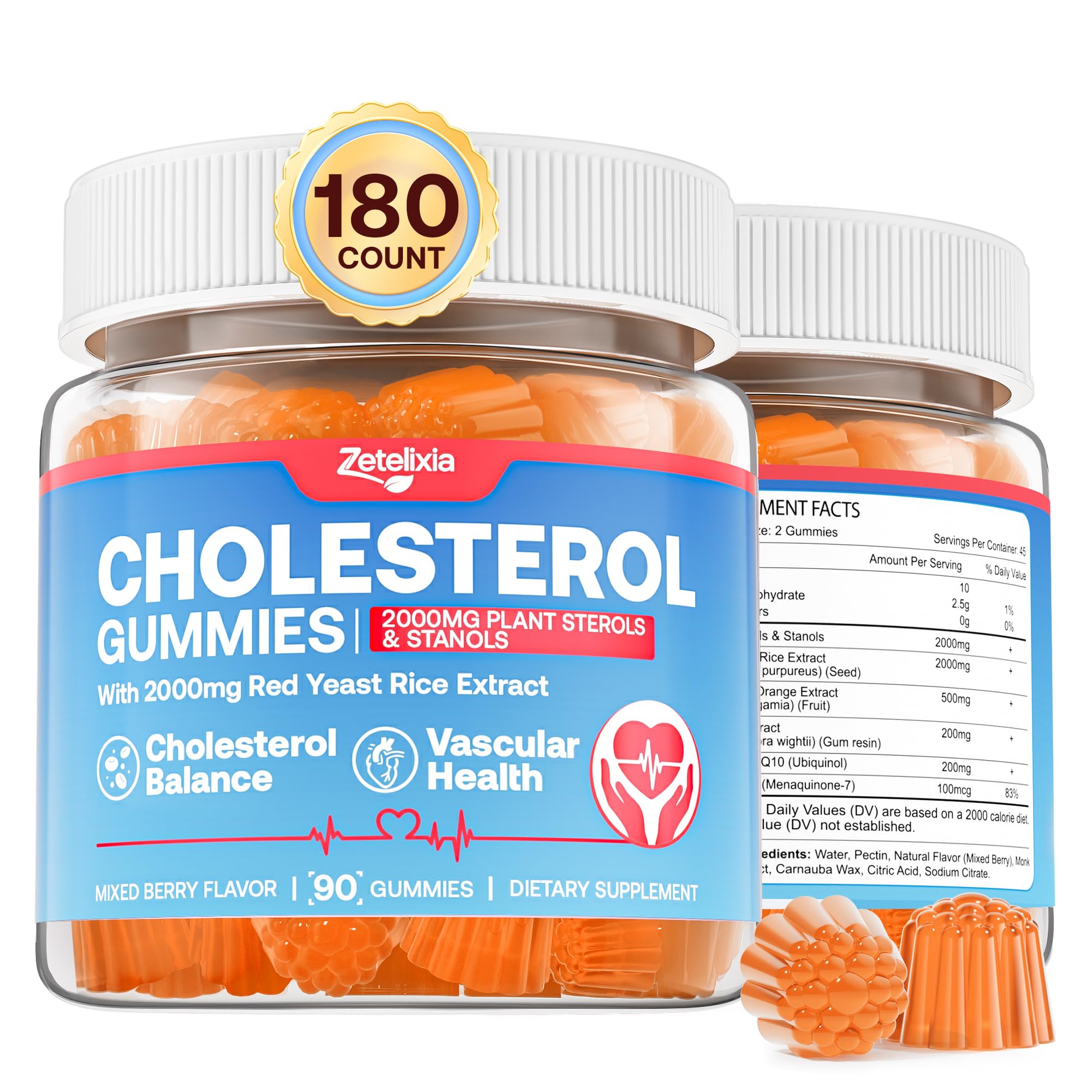 Zetelixia Cholesterol Support Gummies front view packaging