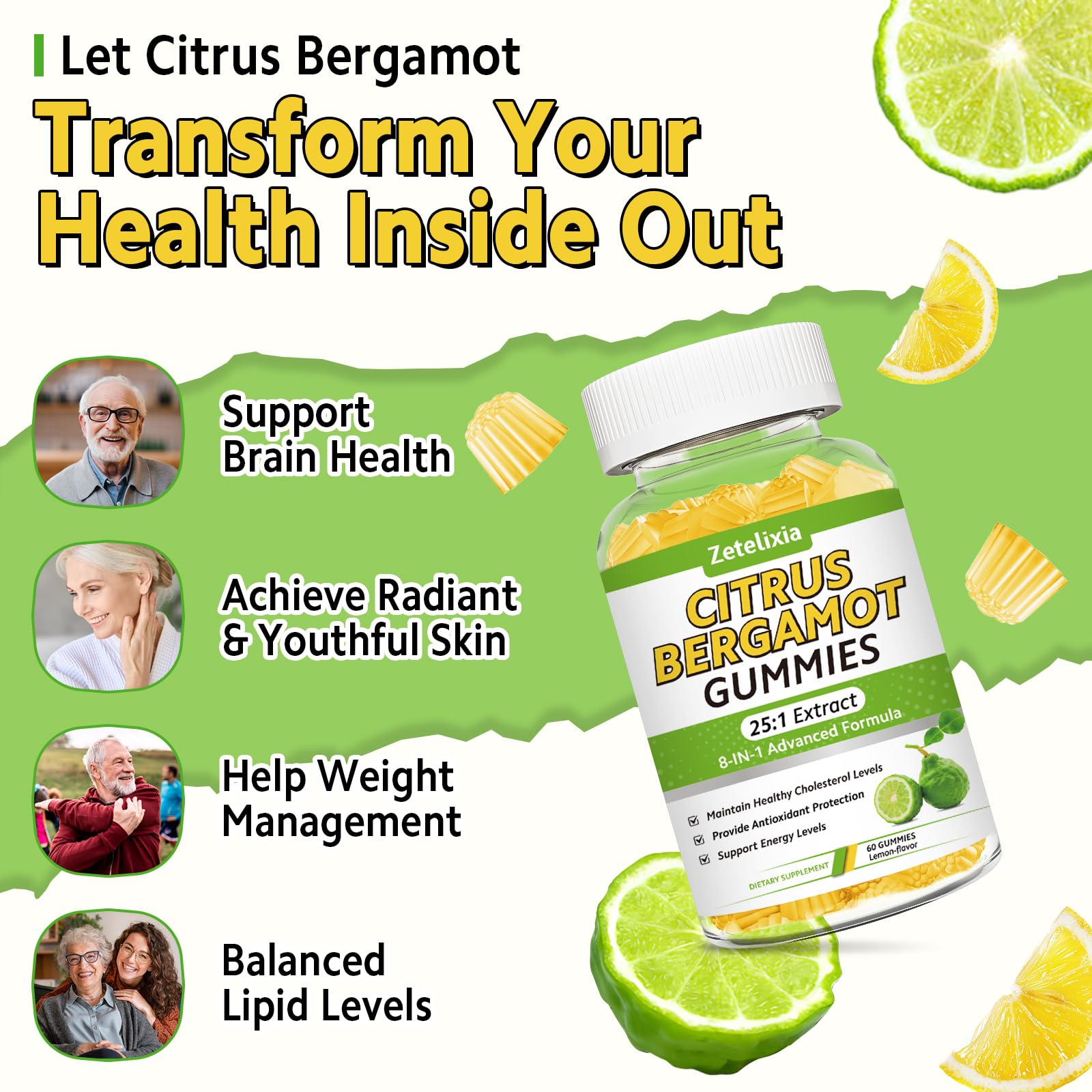 Zetelixia Citrus Bergamot 8-IN-1 Advanced Formula ingredients list